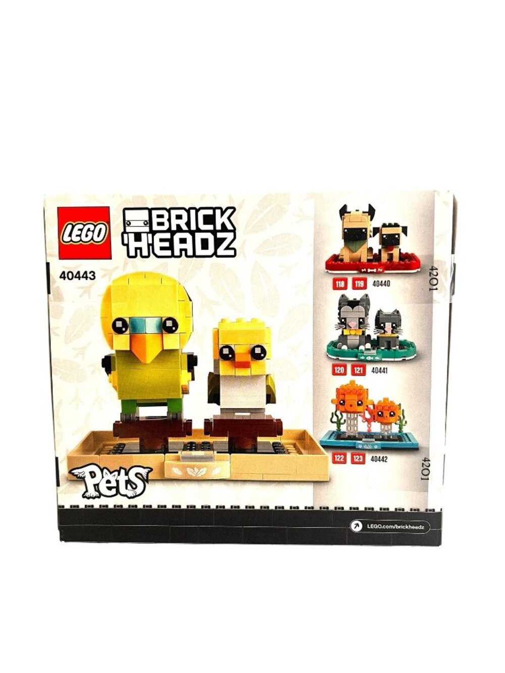 LEGO BRICKHEADZ Pets Budgie (parakeet) & Chick (40443) NEW/SEALED/Retired